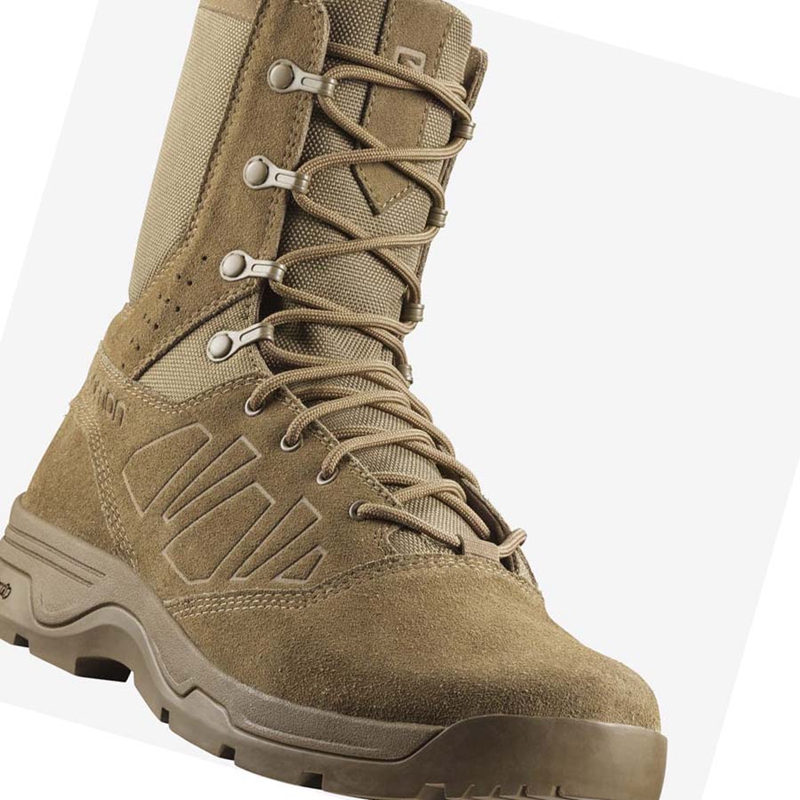 Brown Salomon GUARDIAN FORCES WIDE Men's Boots | ESGWAVK-96