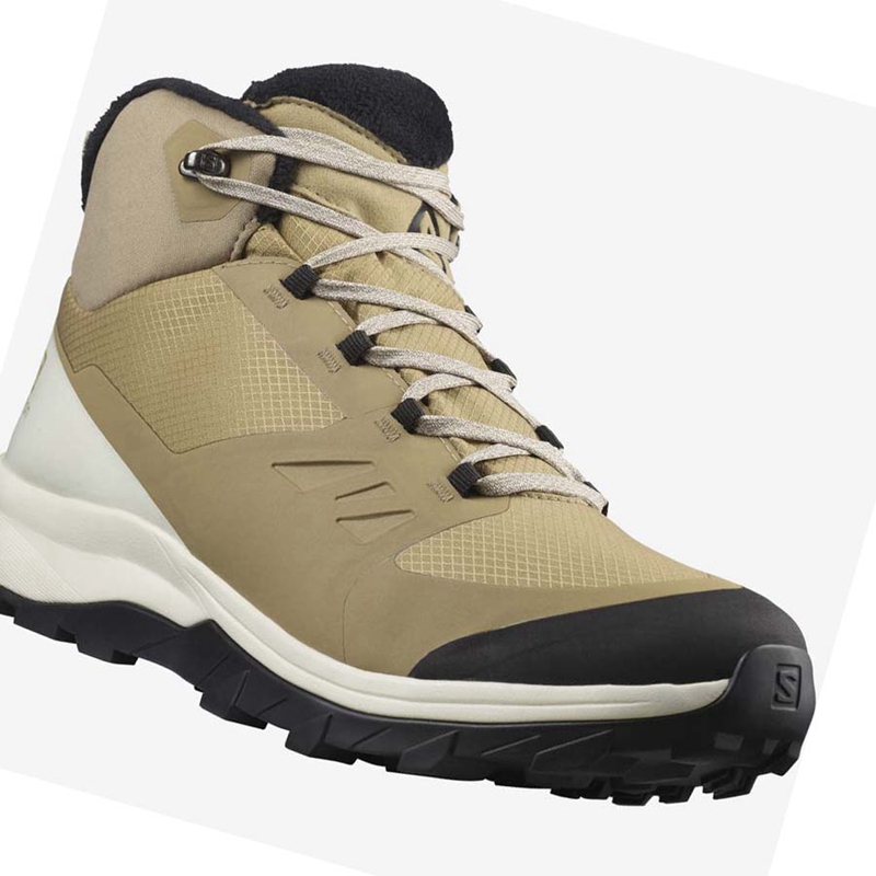 Brown Salomon OUTSNAP CLIMASALOMON™ WATERPROOF Men's Winter Boots | WRULTOG-21