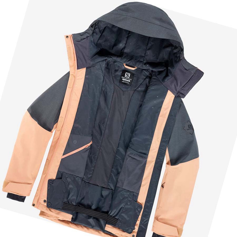 Brown Salomon PROOF LIGHT Women's Ski Jackets | KHCODJG-71