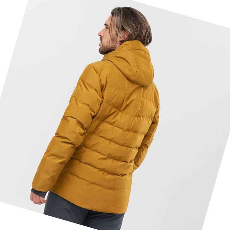 Brown Salomon SNOWSHELTER Men's Ski Jackets | QZMOVCK-78