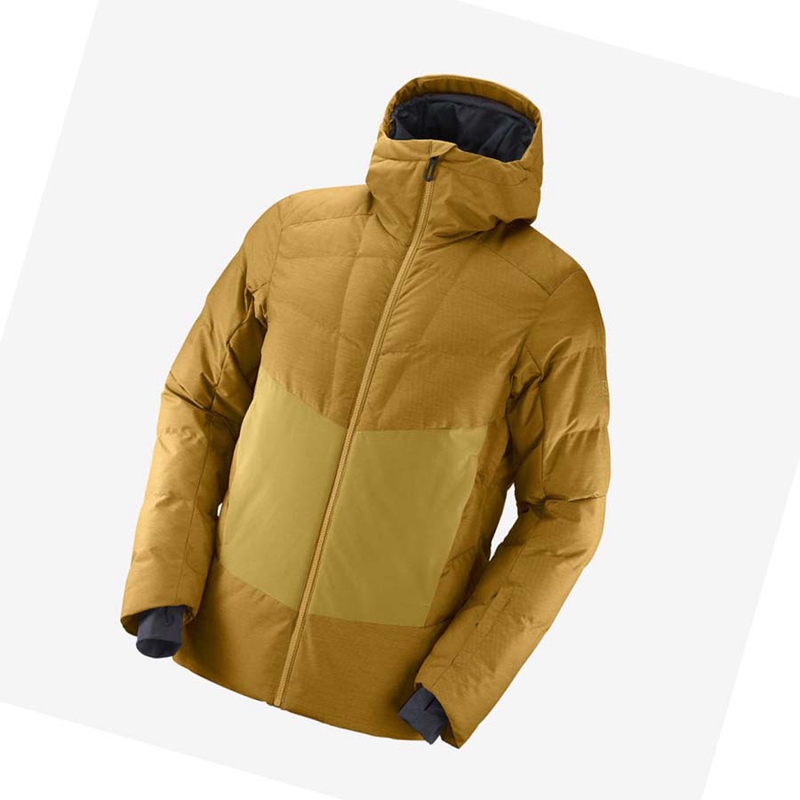 Brown Salomon SNOWSHELTER Men\'s Ski Jackets | QZMOVCK-78