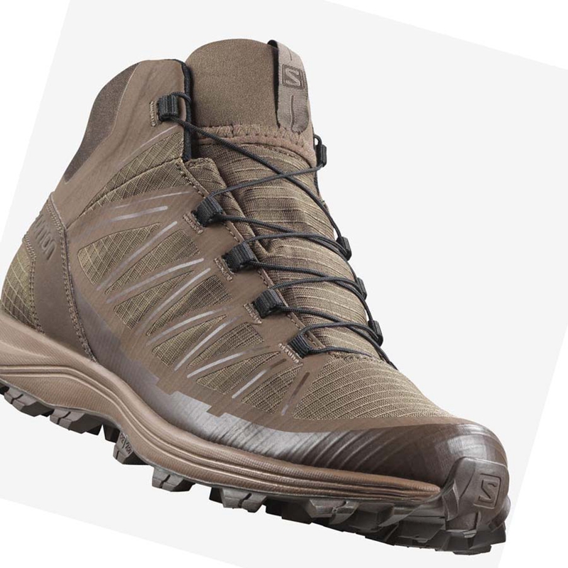 Brown Salomon SPEED ASSAULT FORCES Men's Boots | LIMEUTR-13