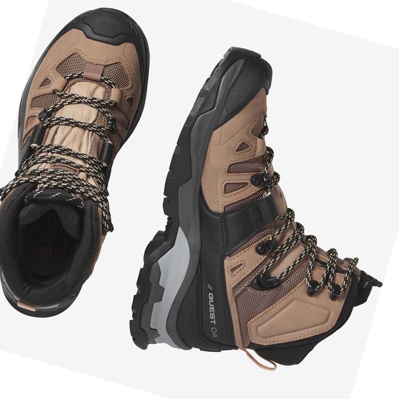 Brown Salomon WoQUEST 4 GORE-TEX Women's Hiking Shoes | SDWYJHI-20