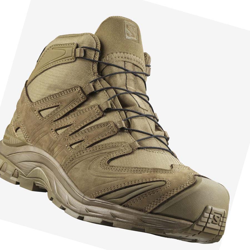 Brown Salomon XA FORCES MID GORE-TEX Men's Boots | VYHJKTX-57