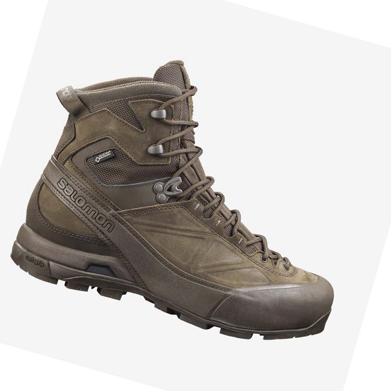 Brown Salomon X ALP GORE-TEX FORCES Men\'s Boots | JDZSIVQ-78