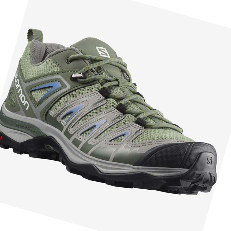 Green / Grey Salomon WoX ULTRA PIONEER Women's Hiking Shoes | EURWYKH-39