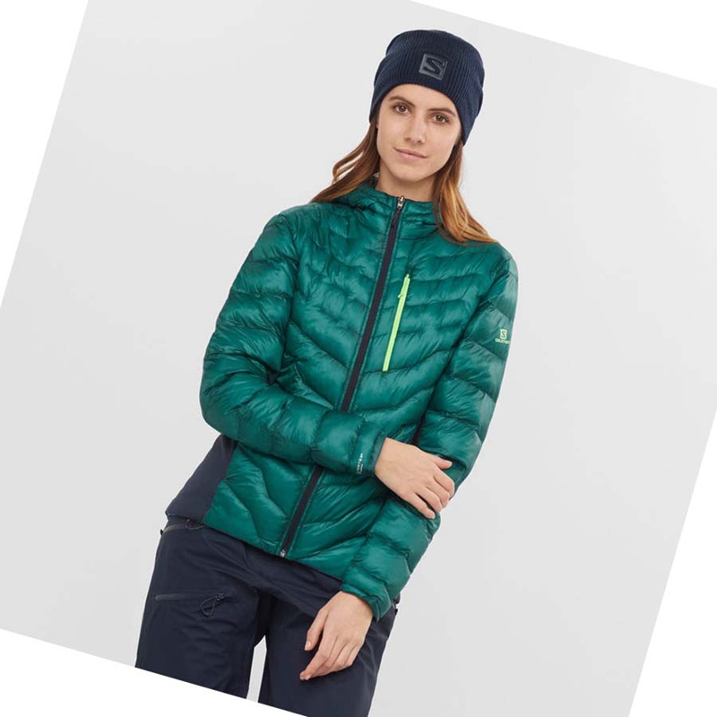 Green Salomon OUTPEAK PRIMALOFT INSULATED Women's Jackets | ONKDXIJ-57