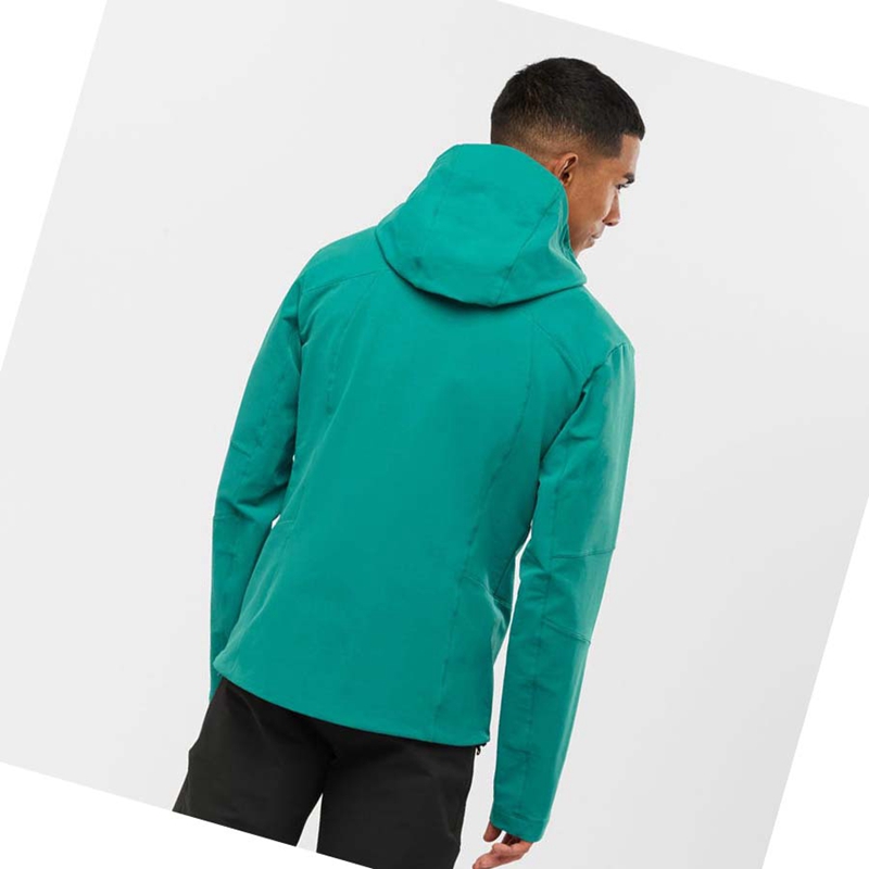 Green Salomon OUTPEAK SOFTSHELL Men's Jackets | VXDRSHZ-04