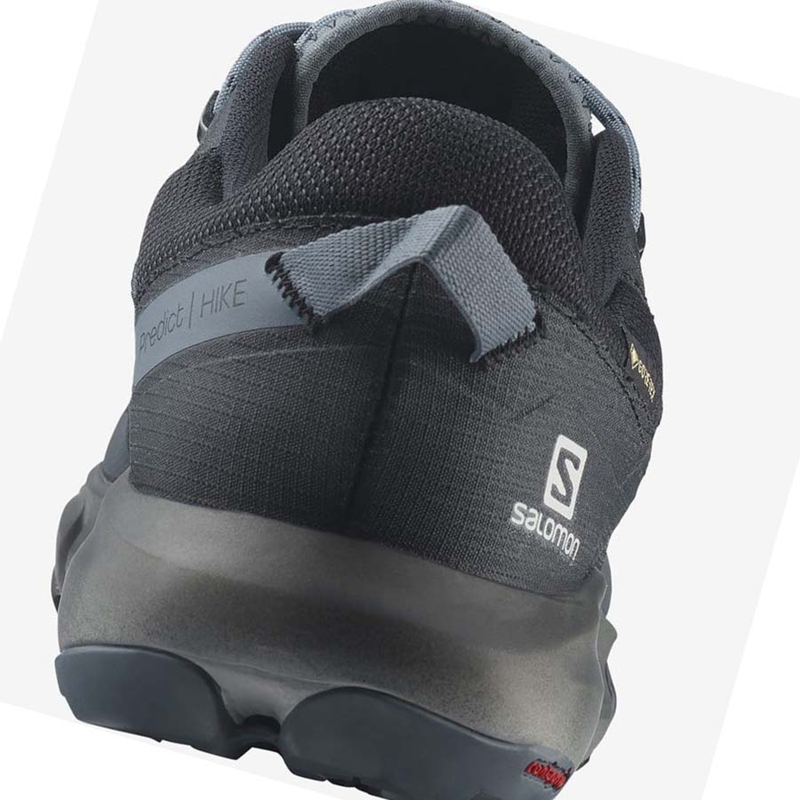 Grey / Black Salomon PREDICT HIKE GORE-TEX Men's Hiking Shoes | UJYOEBX-91