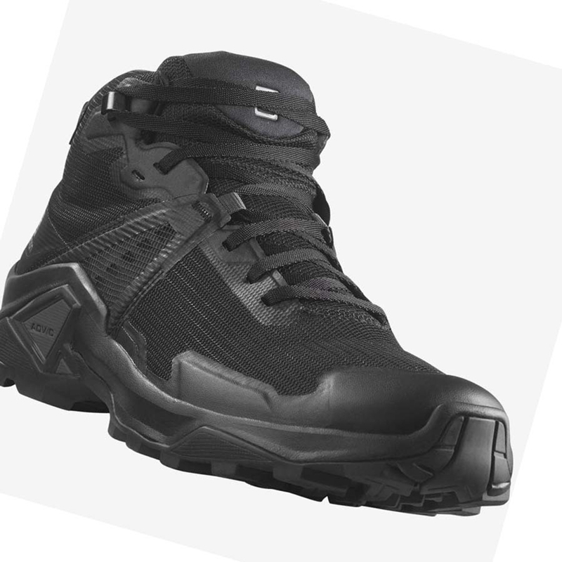 Grey / Black Salomon X RAISE 2 MID GORE-TEX Men's Hiking Shoes | OUGHVSE-10