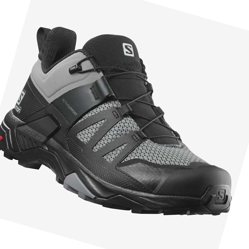 Grey / Black Salomon X ULTRA 4 Men's Hiking Shoes | KBHZATY-81