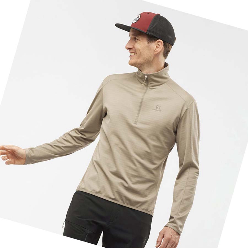 Grey  Salomon ESSENTIAL LIGHTWARM Men's Hoodie | PKLQMOZ-43