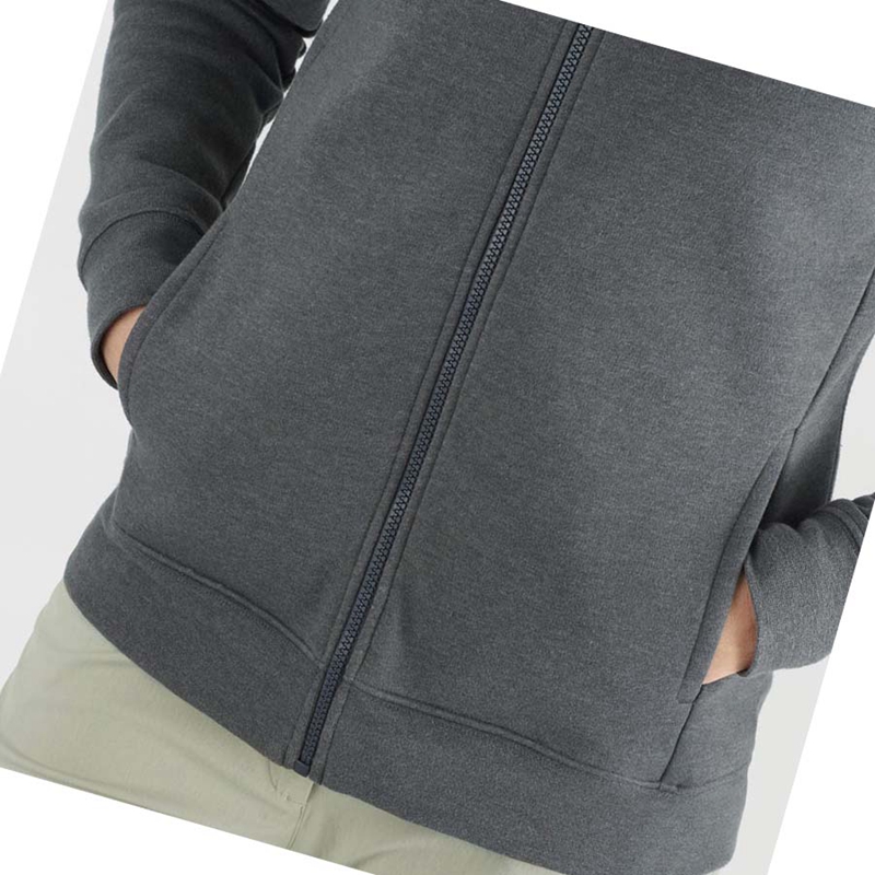 Grey  Salomon ESSENTIAL WARM SALOMON Women's Hoodie | TVNGBRP-89