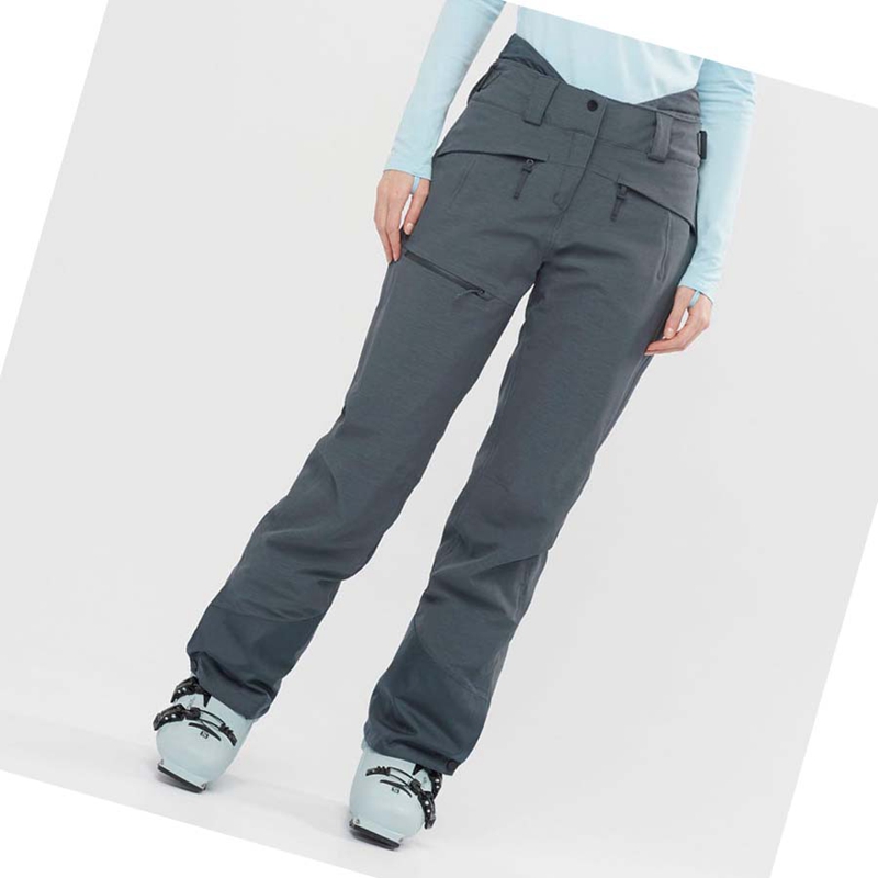 Grey  Salomon PROOF LIGHT Women's Ski Pants | HQPNEXY-97