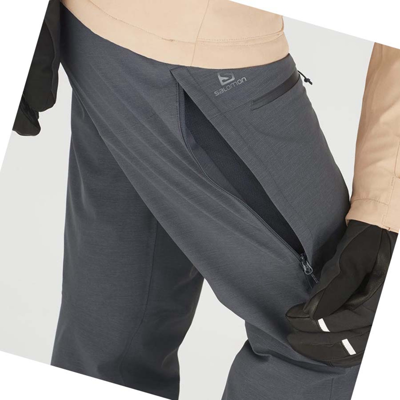 Grey  Salomon PROOF LIGHT Women's Ski Pants | HQPNEXY-97