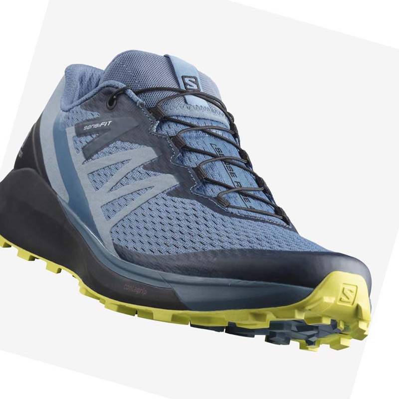 Grey  Salomon SENSE RIDE 4 Men's Trail Running Shoes | ELMCIBH-90