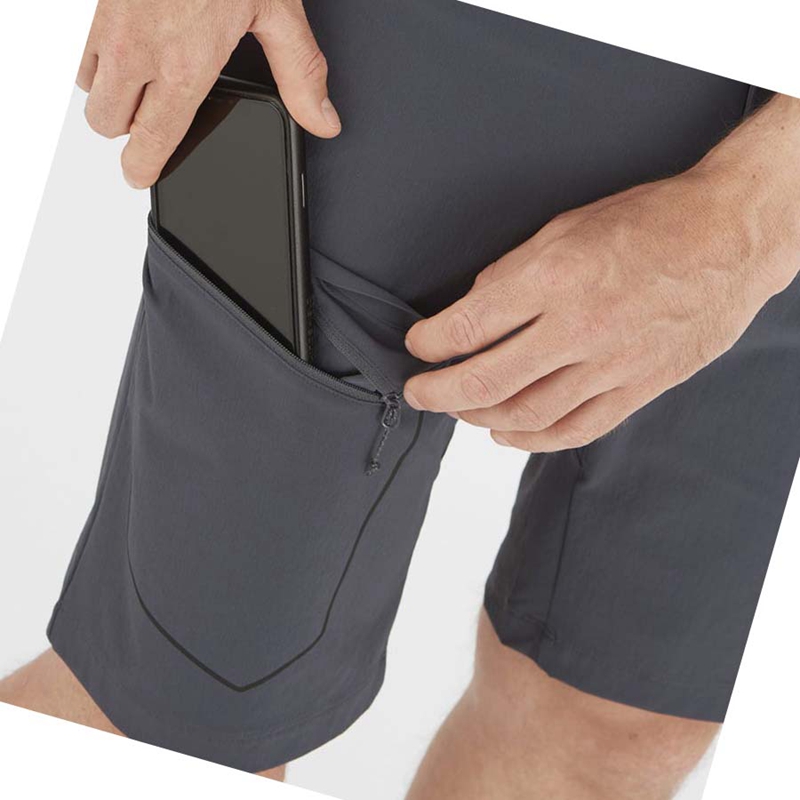 Grey  Salomon WAYFARER Men's Shorts | ZUFHOTG-12