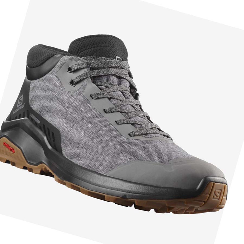 Grey  Salomon X REVEAL CHUKKA CLIMASALOMON™ WATERPROOF Men's Winter Boots | UPELMAC-64