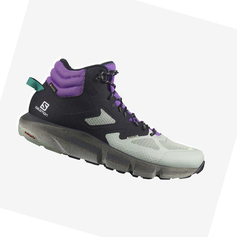 Mint / Purple  Salomon PREDICT HIKE MID GORE-TEX Men\'s Hiking Shoes | KAYQWVE-10