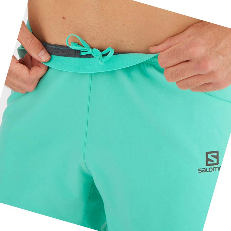 Mint Salomon CROSS 5'' Men's Shorts | LSDVJQR-39