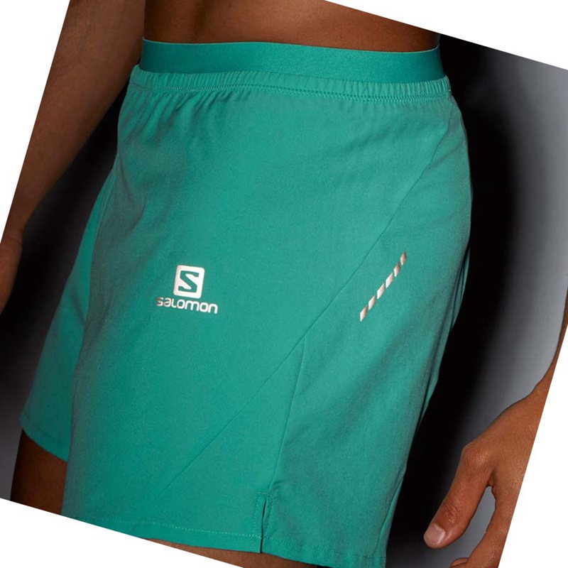 Mint Salomon CROSS 5'' Men's Shorts | LSDVJQR-39