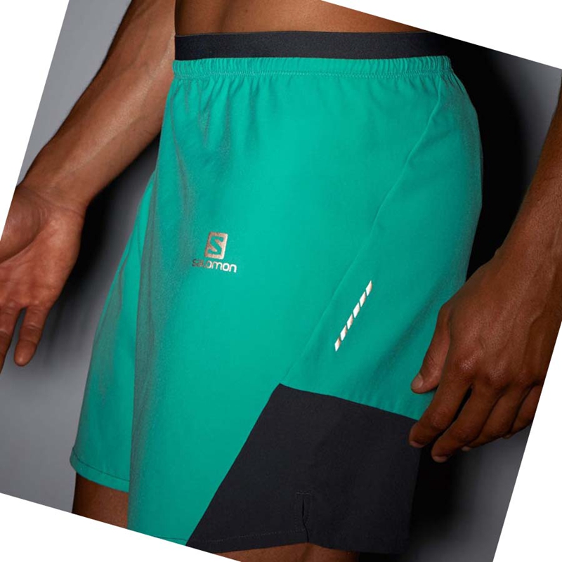 Mint Salomon CROSS 7'' NO LINER Men's Shorts | IOTHXDK-70