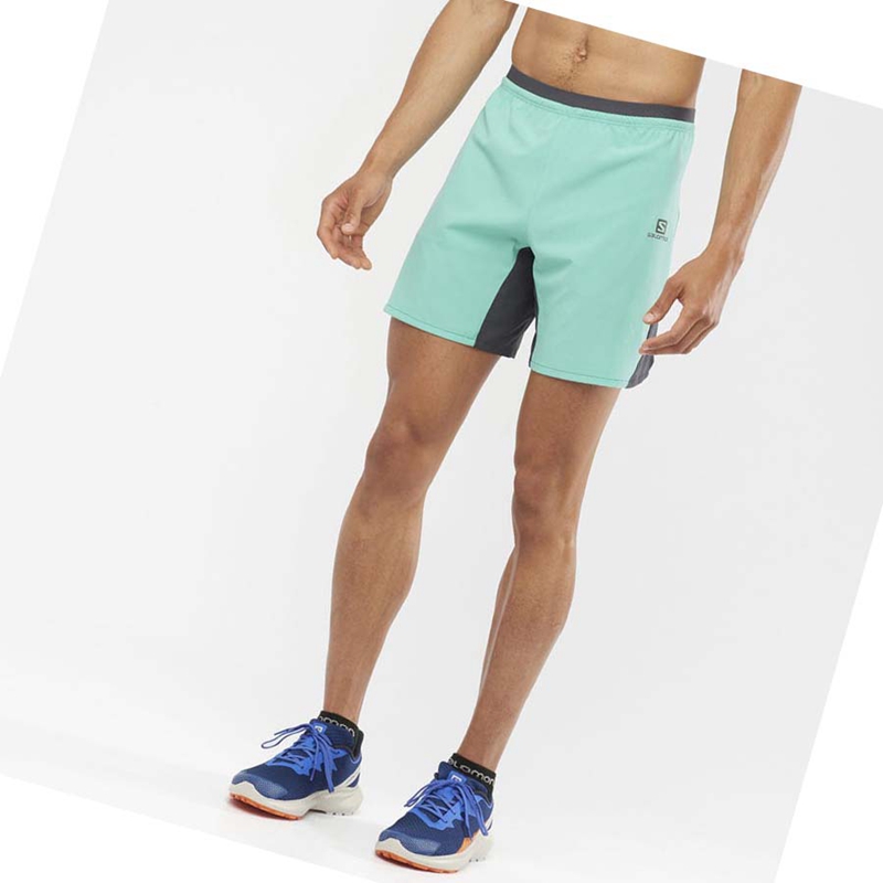 Mint Salomon CROSS 7'' NO LINER Men's Shorts | IOTHXDK-70