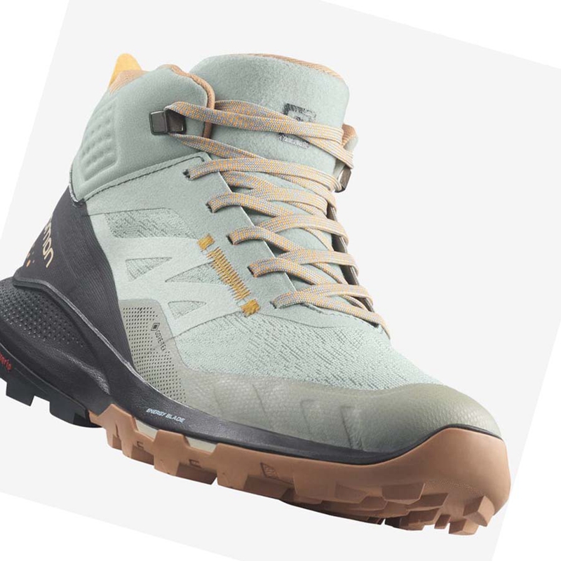 Mint Salomon WoOUTPULSE MID GORE-TEX Women's Hiking Shoes | ICWNDPT-95