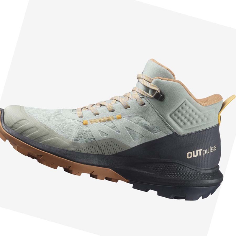 Mint Salomon WoOUTPULSE MID GORE-TEX Women's Hiking Shoes | ICWNDPT-95