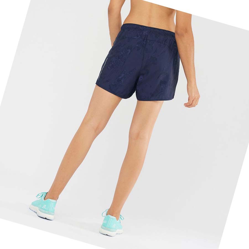 Navy Salomon AGILE Women's Shorts | SZABYPF-85