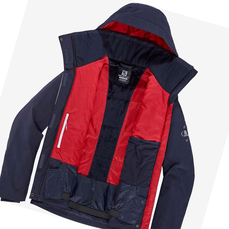 Navy Salomon SPEED INSULATED Women's Jackets | JFLZXIW-16