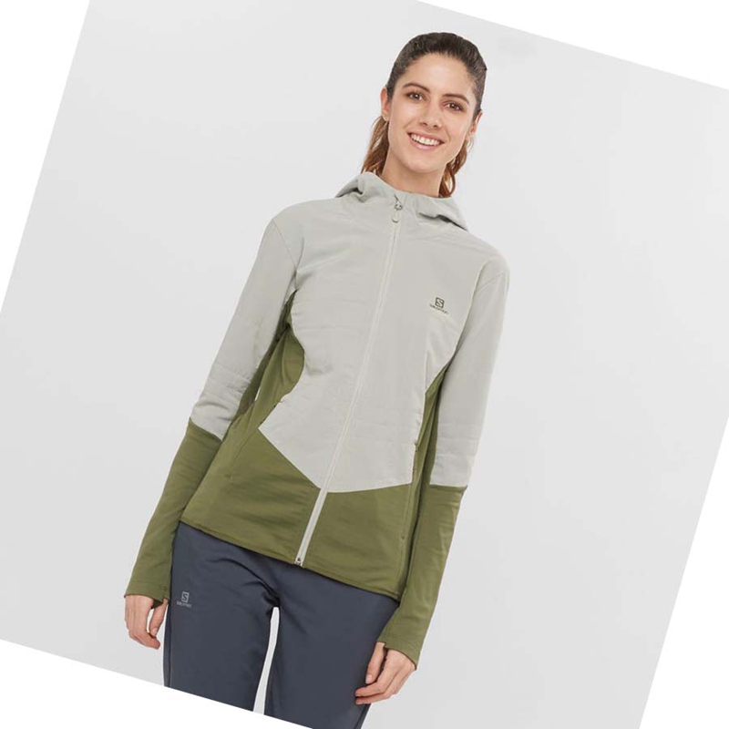 Olive Salomon OUTLINE ALL SEASON HYBRID Women's Hoodie | DRMYLKS-13