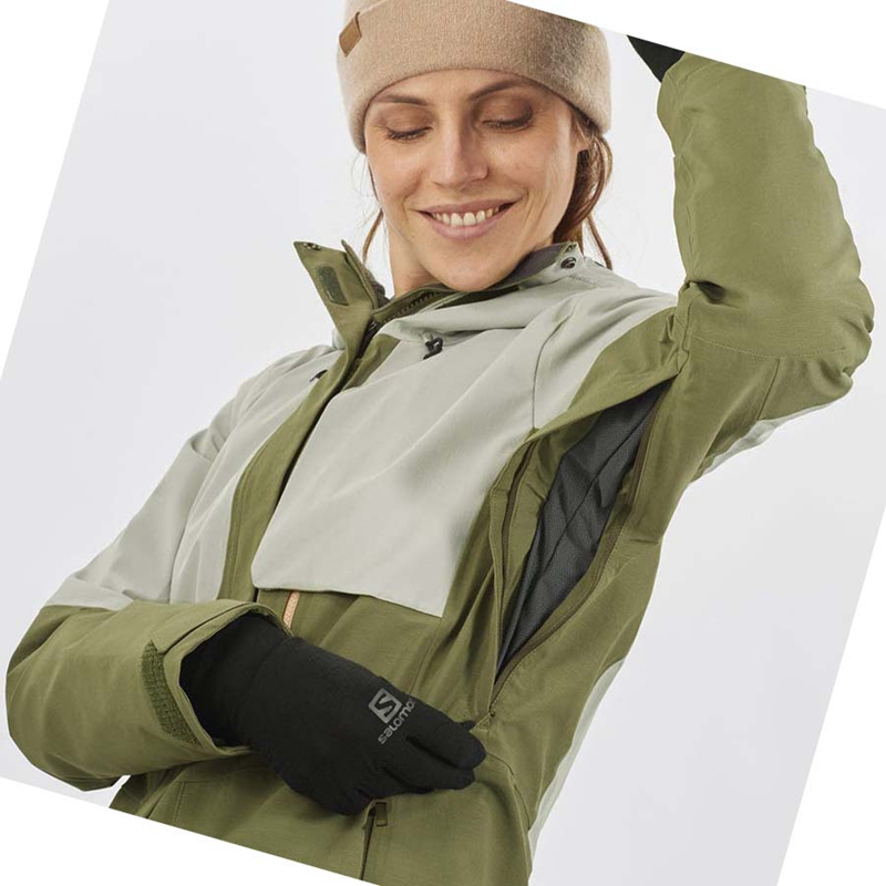 Olive Salomon PROOF LIGHT Women's Ski Jackets | TPBXEOH-09