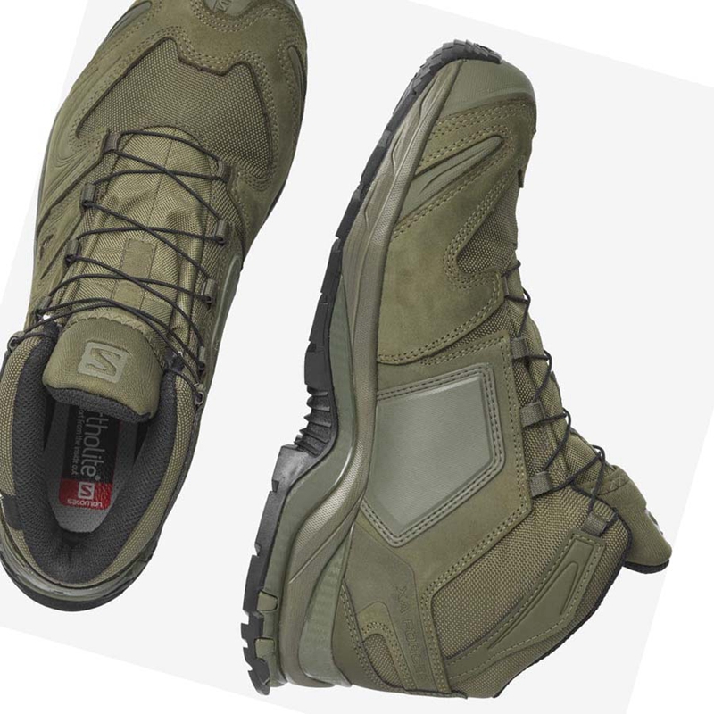 Olive Salomon XA FORCES MID GORE-TEX EN Men's Boots | DTWUNPA-10