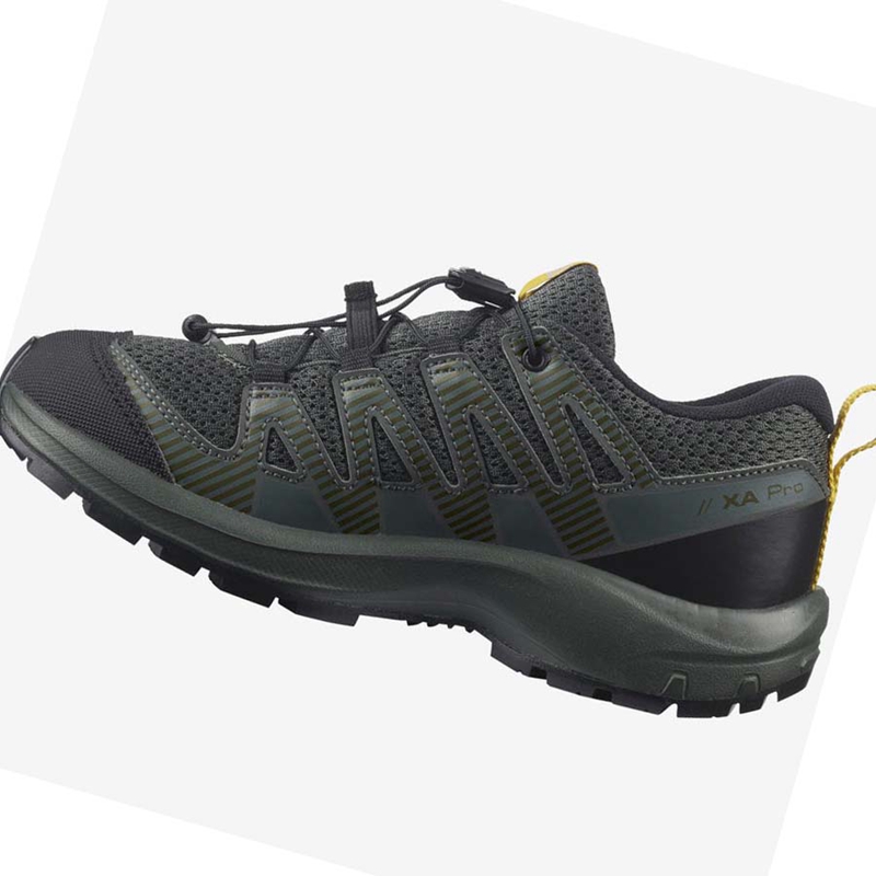 Olive Salomon XA PRO V8 Kids' Trail Running Shoes | ZXIHKVU-10