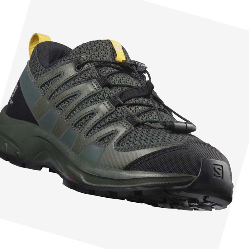 Olive Salomon XA PRO V8 Kids' Trail Running Shoes | ZXIHKVU-10