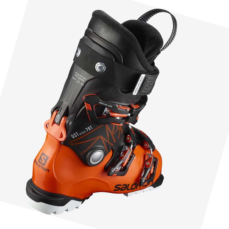 Orange / Black  Salomon QST ACCESS 70 T Kids' Ski Boots | UXLQIRJ-78