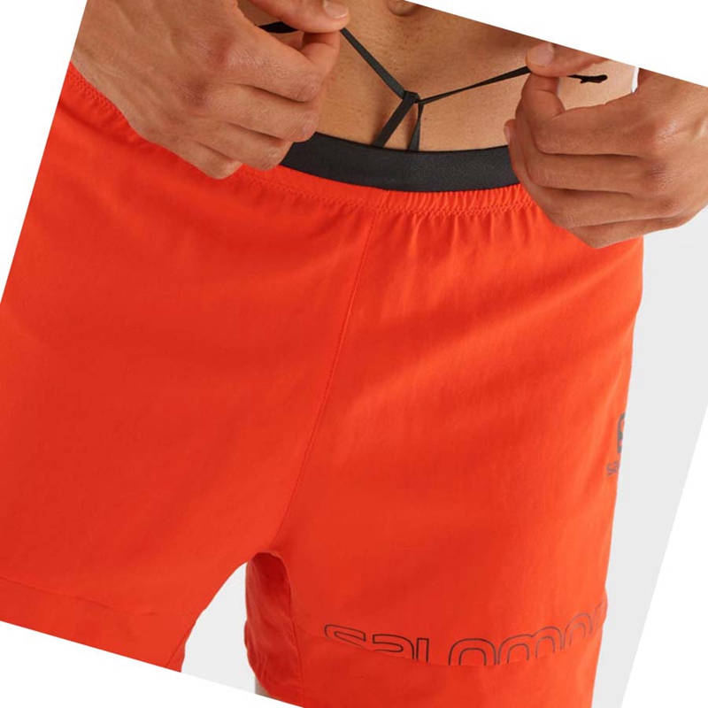 Orange Salomon CROSS 2IN1 Men's Shorts | HWOGBDZ-86