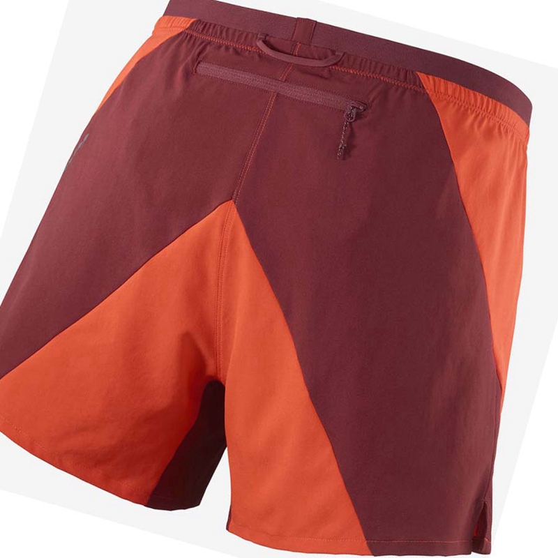 Orange Salomon CROSS 5'' Men's Shorts | JNMUSWO-01