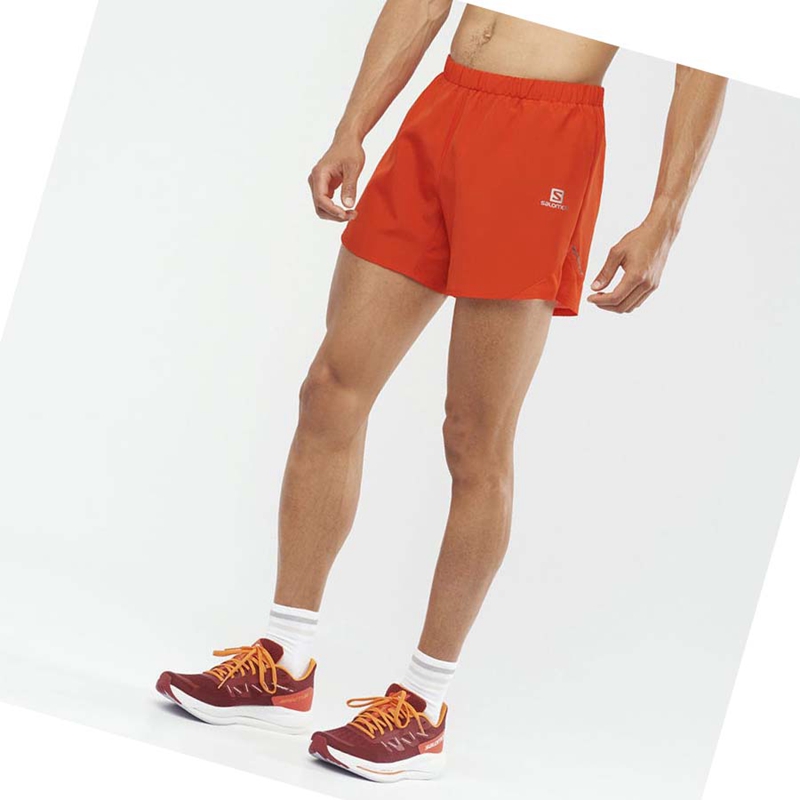 Orange Salomon CROSS REBEL 5'' Men's Shorts | NZJRCFV-09