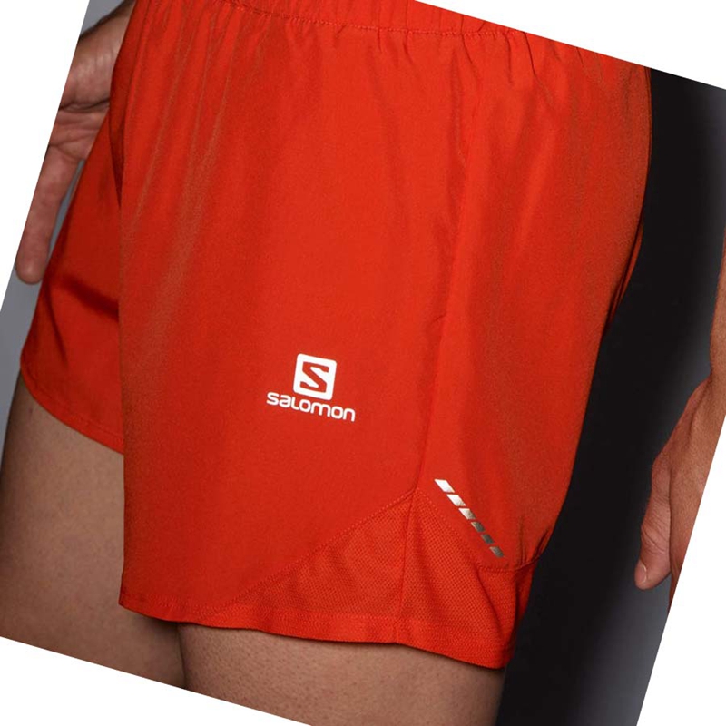 Orange Salomon CROSS REBEL 5'' Men's Shorts | NZJRCFV-09