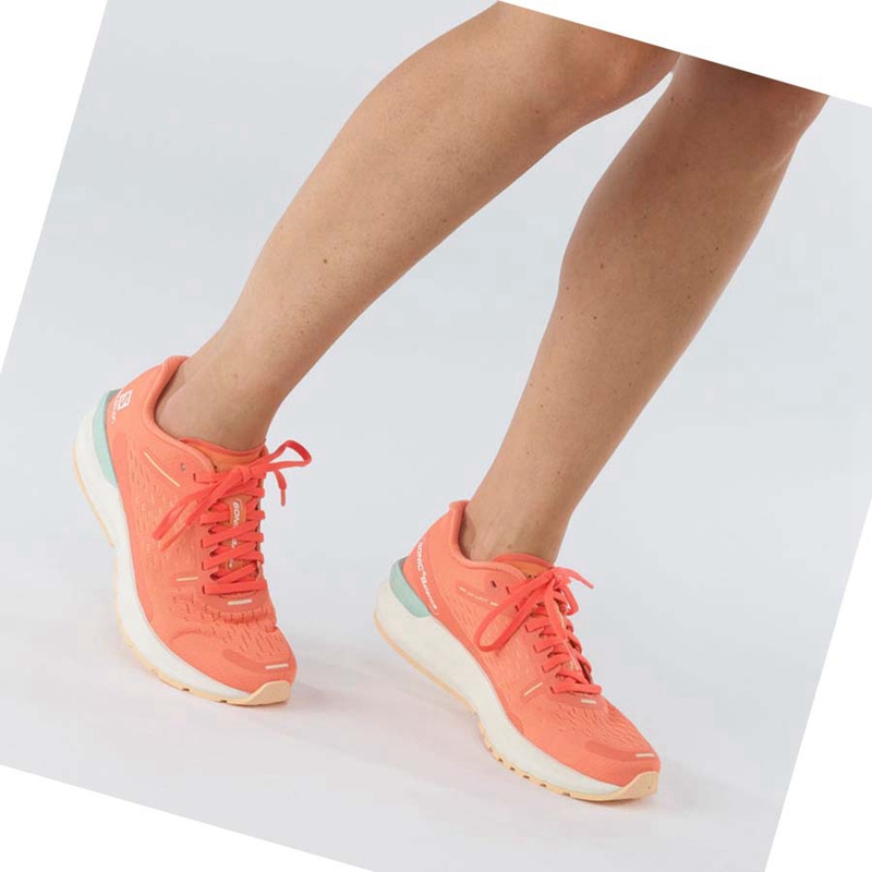 Orange Salomon SONIC 4 Women's Running Shoes | TRPSDQE-75