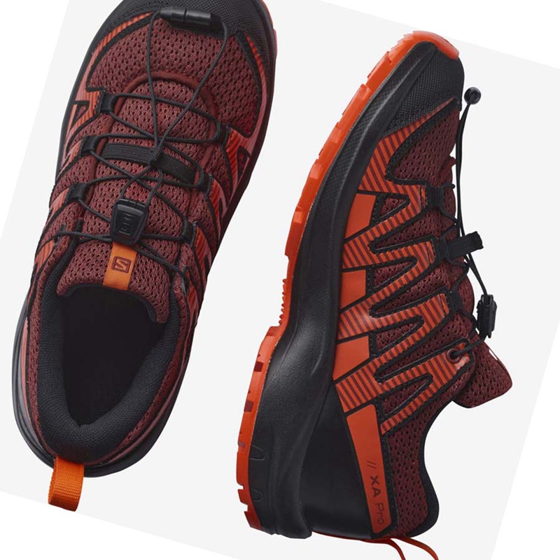 Orange Salomon XA PRO V8 Kids' Trail Running Shoes | AUIENOS-38