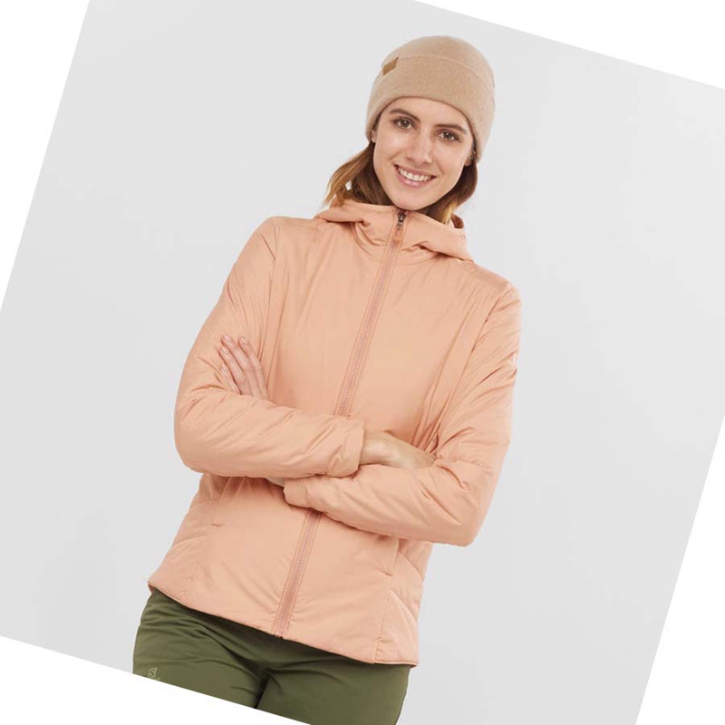 Pink Salomon OUTRACK INSULATED Women's Jackets | WEMPKAV-09