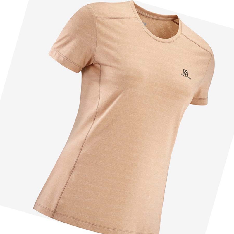 Pink Salomon XA TEE W Women's T Shirts | VNWCHLJ-08