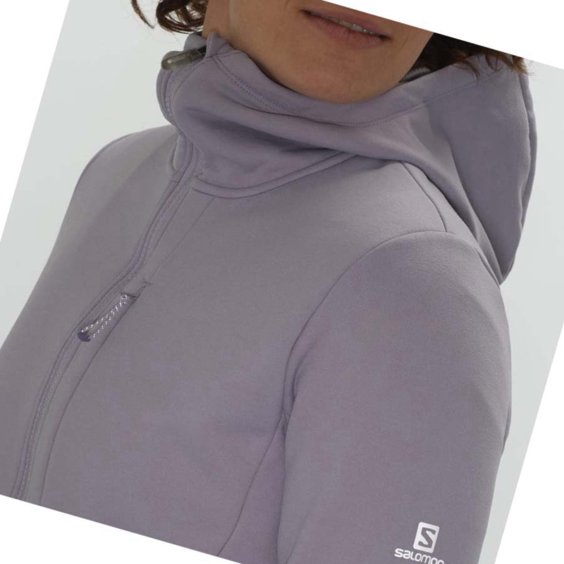 Purple Salomon ESSENTIAL XWARM Women's Hoodie | WZCABJV-94