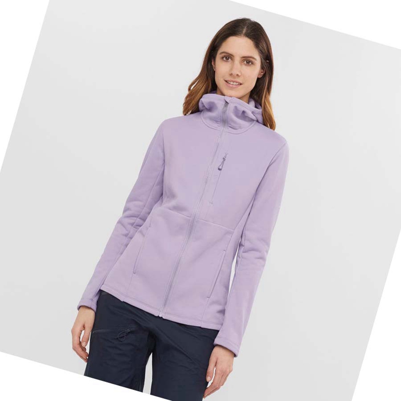 Purple Salomon ESSENTIAL XWARM Women's Hoodie | WZCABJV-94