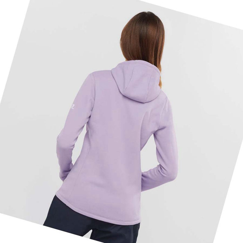 Purple Salomon ESSENTIAL XWARM Women's Hoodie | WZCABJV-94