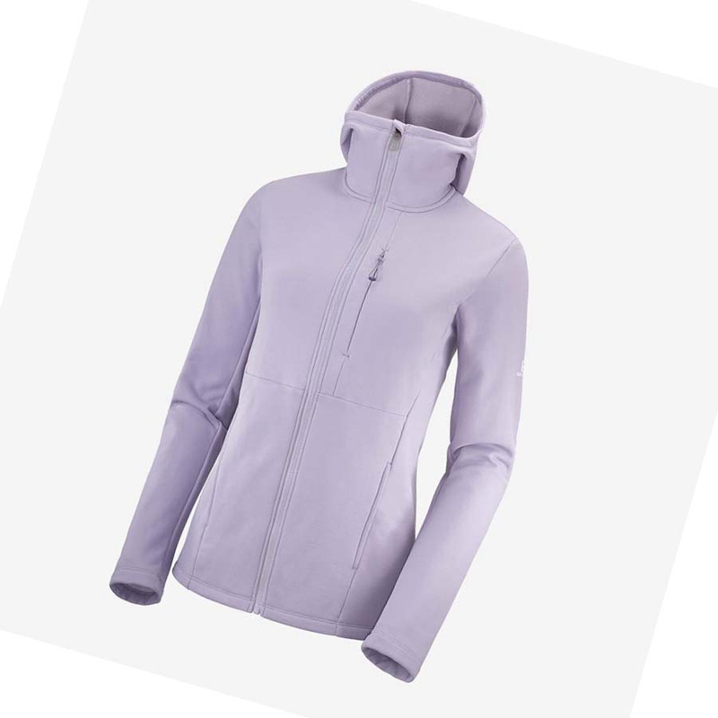 Purple Salomon ESSENTIAL XWARM Women\'s Hoodie | WZCABJV-94