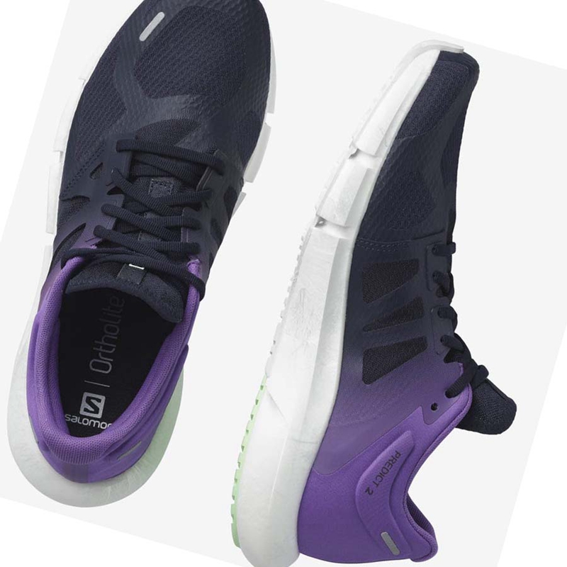 Purple Salomon PREDICT 2 Men's Running Shoes | VTIHKXB-46